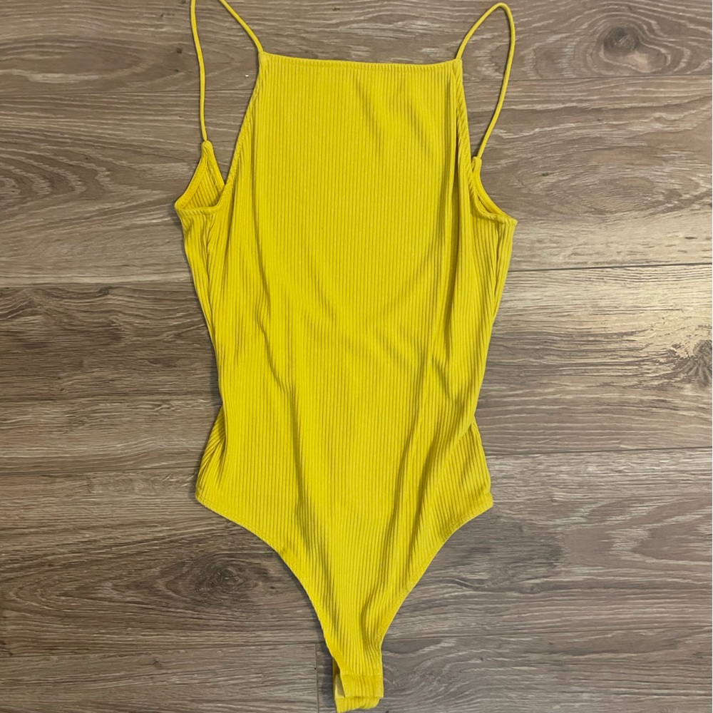 Topshop ribbed bodysuit top